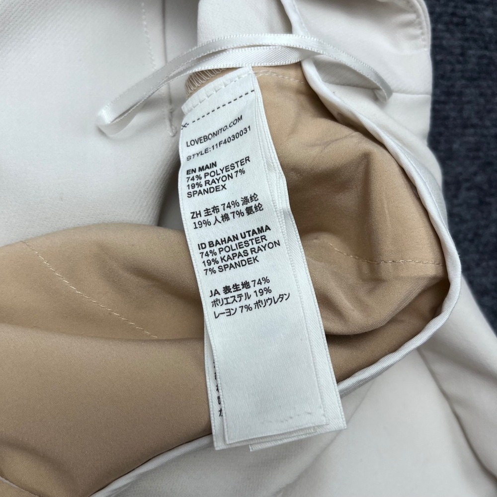 Love Bonito High Waist Tapered Office Career Cream White Trousers 11F4030031 - Picture 3 of 7